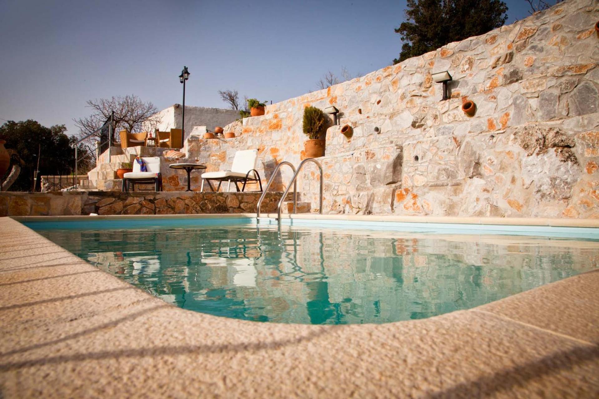 Stone Built Villa Galatia, Poolside & Perfect View Karés Exterior foto